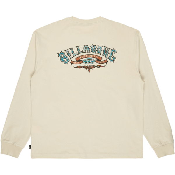 2026 Billabong Mens Heritage OG Long Sleeve T-Shirt EBYZT00640 - Oatmeal